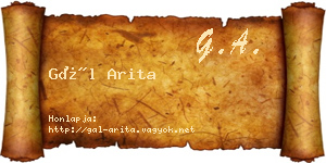 Gál Arita névjegykártya